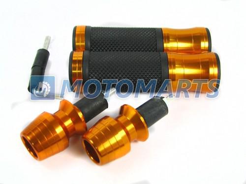 7/8" 22mm golden handlebar hand grips cbr gsx r monster katana zx 9r 636 ninja