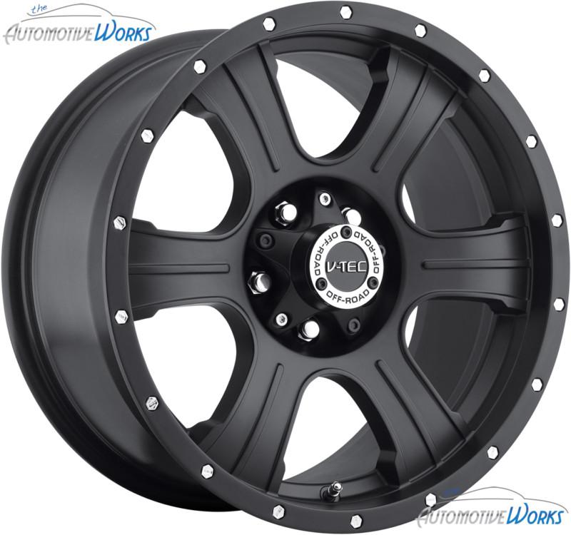 17x8.5 v-tec assassin 5x127 5x5 0mm matte black wheels rims inch 17"