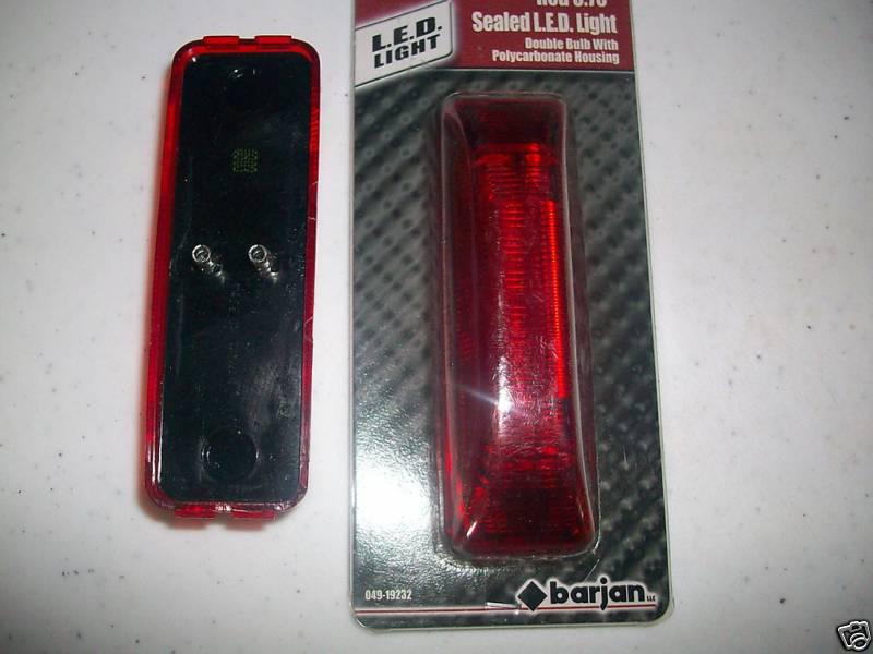 2 red 3.75" ~6 led~ sealed lights double bulb new fsh