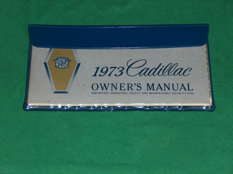 Vintage 1973 cacillac owners manual with plastic case