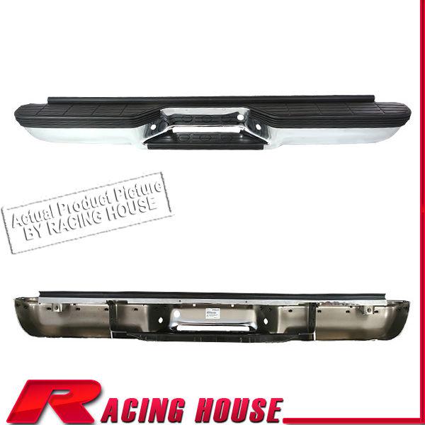 Rear step bumper replacement steel bar w/ pad 92-99 suburban 1500 2500 chrome 98