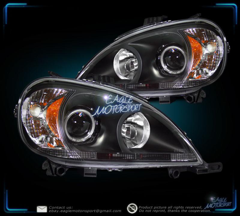 2002-2005 mercedes benz w163 ml320/350/500 ccfl halo projector black headlights