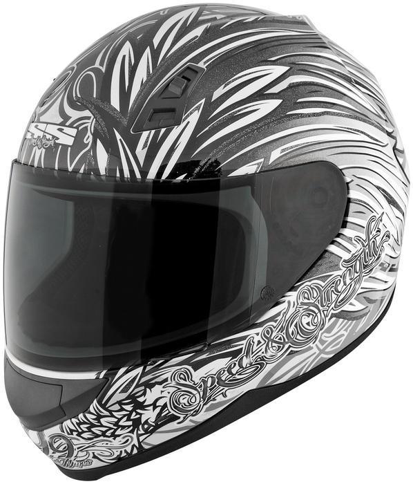 Speed and strength ss700 to the nines helmet black/white xl/x-large