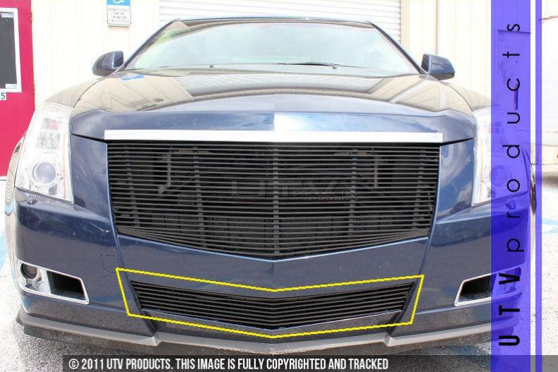 2008 - 2013 cadillac cts sedan 1pc bumper black billet grille kit 4dr 08 09 10 