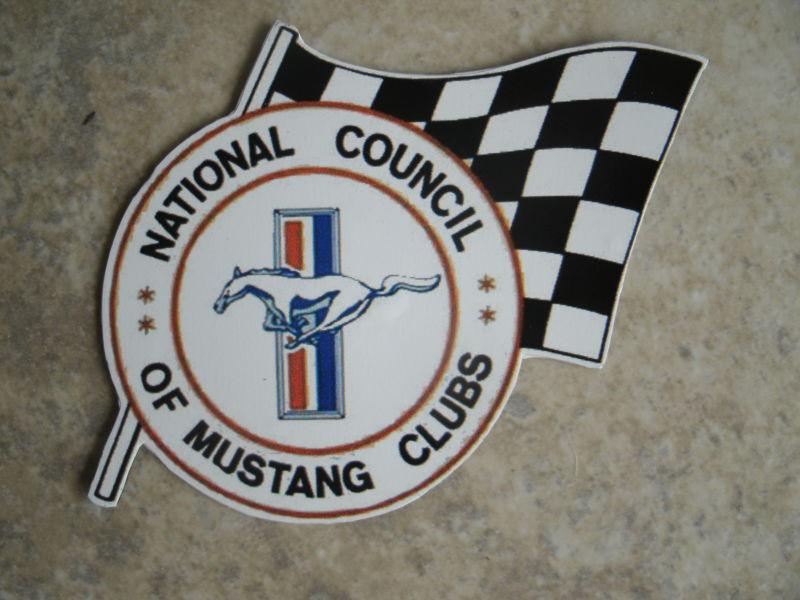 Mustang clubs sticker decal 3" magnetic