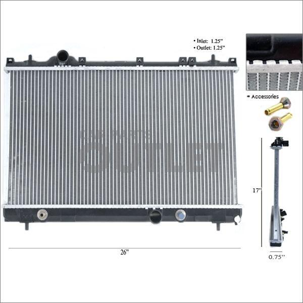 00 01 02 03 04 dodge plymouth neon l4 2.0 a/t radiator 2000 2001-2004 at 4-speed