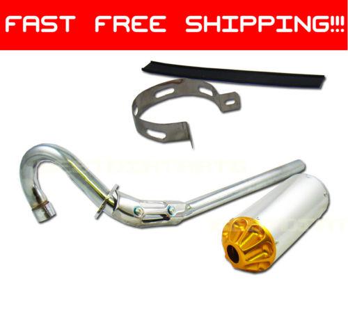 Muffler/exhst pipe system for honda xr50 crf50 xr crf 50 gold color brand new