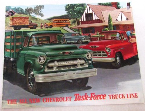 Original 1955 chevrolet truck dealer brochure task force pickup panel suburban