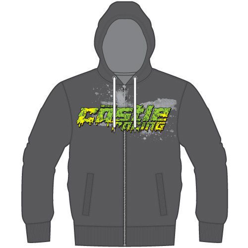 Castle x racewear slimer mens zip up hoody charcoal