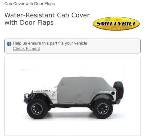 Smittybilt water resistant cab cover w/door flaps - jeep wrangler unlimited jk