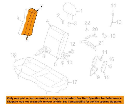 Subaru oem 98-00 forester rear seat-seat cover-upper right 64350fc180nf