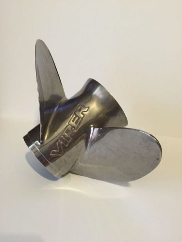 Viper evinrude stainless steel propeller 14 3/4 x 17 - 176629 (left)