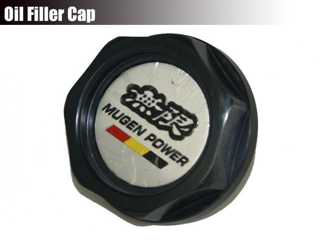 Mugen billet engine oil fuel filler tank cap cover black for honda acura civic