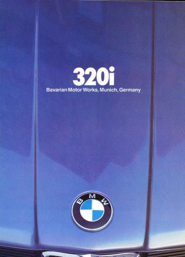 1980 bmw 320i 40-page 1st edition original car sales brochure catalog