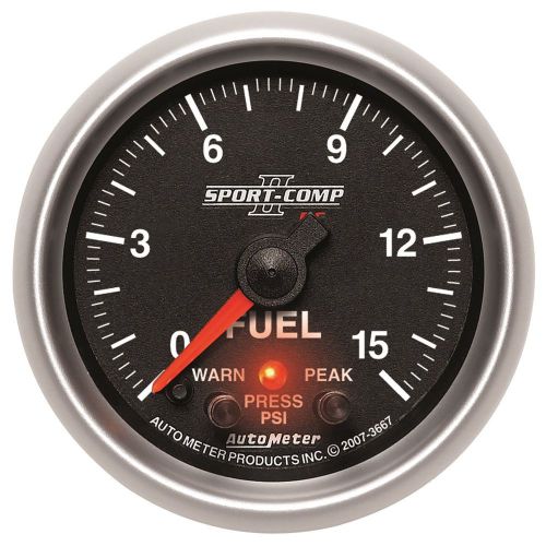 Auto meter 3667 sport-comp pc; fuel pressure gauge