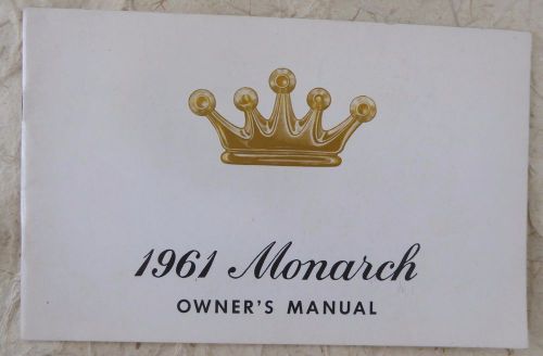 1961 ford monarch original nos mint owners manual