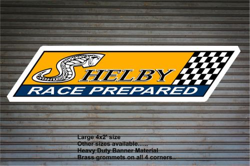 Ford shelby mustang race prepared banner flag heavy duty for garage/mancave 5x3&#039;