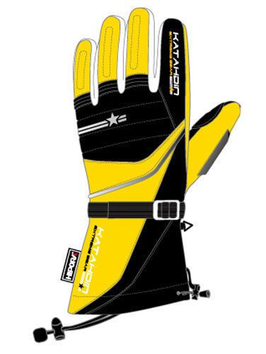 Katahdin frostfire snowmobile gloves yellow