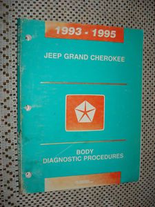 1993-1995 jeep grand cherokee body service manual body shop book