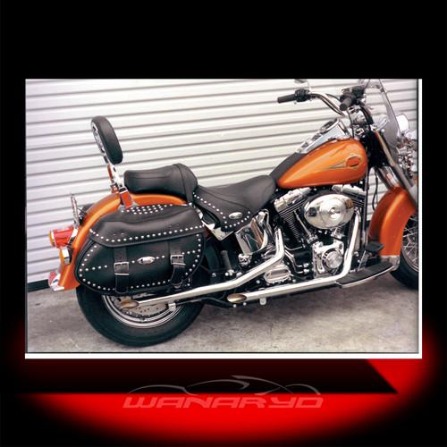 Cycle shack 1 3/4 inch drag pipes, slash-out for 2000-2006 harley softail