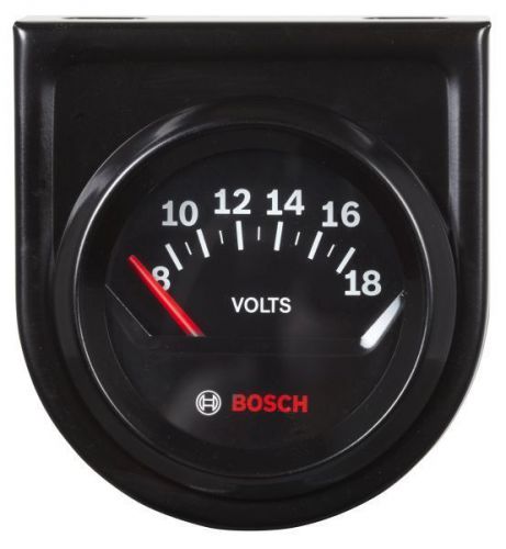 Bosch 2&#034; voltmeter 12v black / black bezel new fst8215 authorized distributor