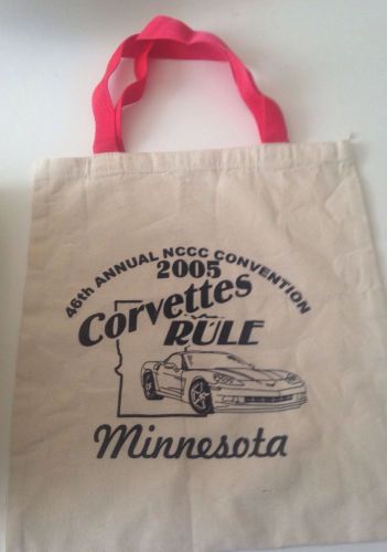 Souvenir corvette canvas tote bag nccc convention 2005 minnesota