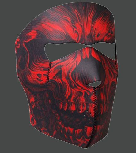 Neoprene devil skull face full face skull biker mask