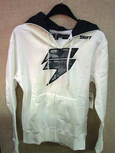 Shift white/gray barbolt fleece zip hoody