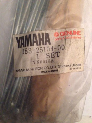 Yamaha yas1 as1 1965 1967 1968 1969 183 twin cyl wheel spoke set n.o.s rare!