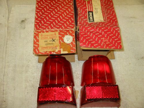 Nos pair lucas tail light lenses to fit austin cambridge, morris,riley, magnette