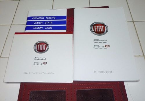 2014 fiat 500 500c user guide owners manual set dvd 14 +case