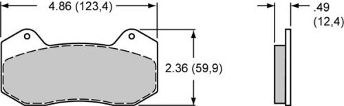 New wilwood polymatrix bp-30 brake pads,6712,for dynapro 6 piston calipers