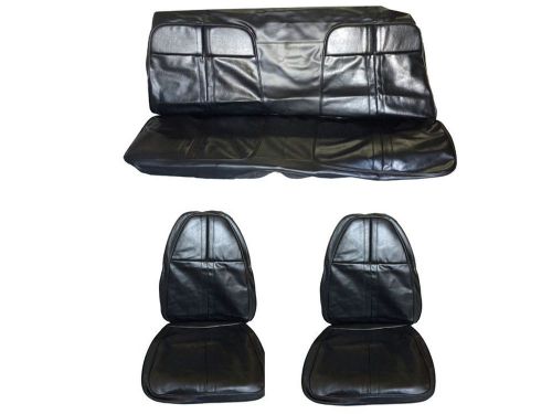 Pg classic 5505-buk-100 1971 barracuda cuda  bucket seat cover set (black)