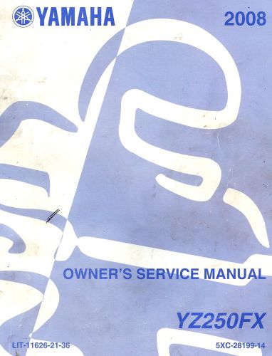 2008 yamaha yz250fx motocross motorcycle service manual -yz 250 fx-yamaha-yz250