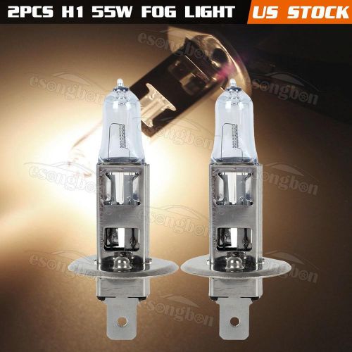 1pair super white 55w 4500k h1 fog driving light bulb halogen stock replacement