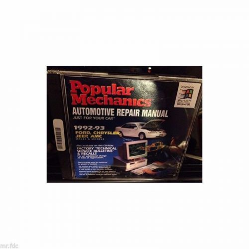 Popular mechanics - automotive repair # 9 cd 1992-1993 ford,chrysler, jeep, amc