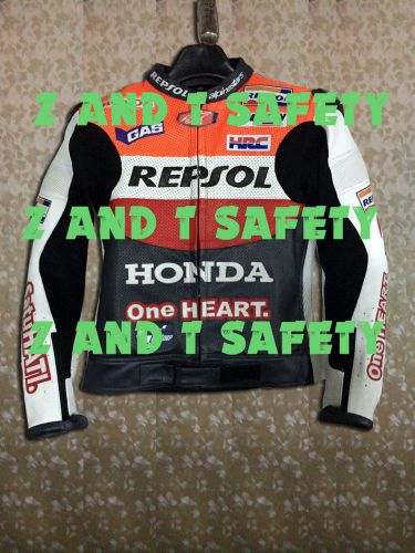 Motorbike/ motorcycle honda repsol leather racing jacket real cowhide leather