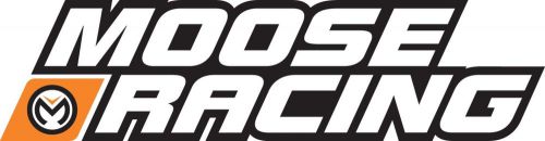 Moose racing corporate stacked decal black/orange 24&#034;w