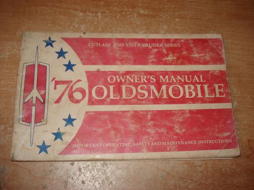 1976 oldsmobile owners manual original cutlass vista cruiser glove box book rare