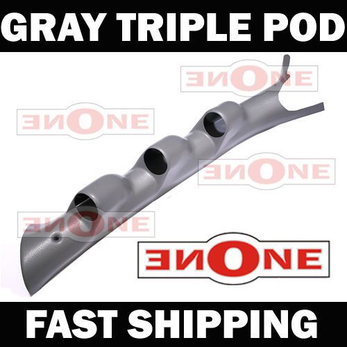 03-08 dodge cummins truck gray triple gauge a pillar pod abs plastic