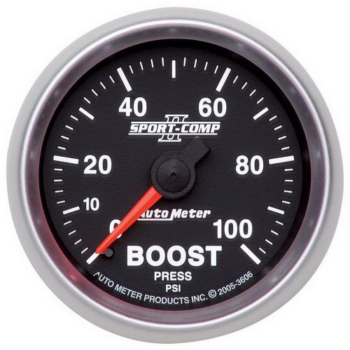 Auto meter 3606 sport-comp ii; mechanical boost gauge