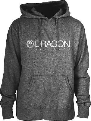 Dragon trademark mens pullover hoodie gunmetal heather/gray