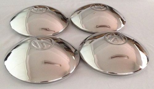 【4pcs/set】fully polish stainless steel vw hub caps(early domed) bug,bus113601149