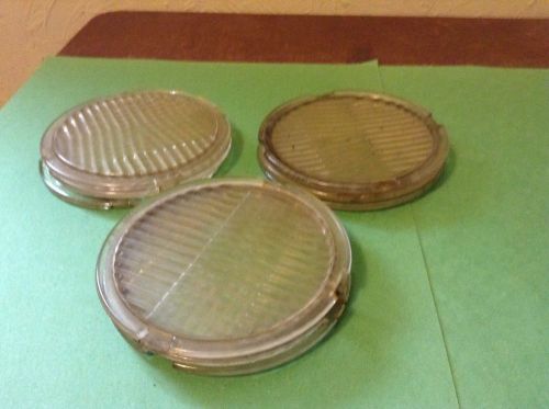 Vintage 9 lot clear glass cowl 3 3/4&#034; l l co. no. 1008 old fender light lens