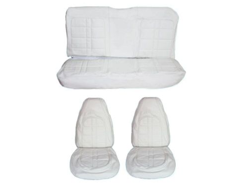 Pg classic 6601-buk-200 1971 duster, demon front bucket seat cover set (white)