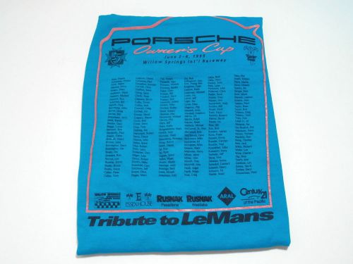 1995 porsche owner&#039;s cup t shirt willow springs 1995