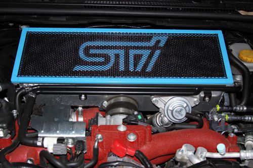 Avt 08-16 subaru wrx sti intercooler screen cover guard hyper blue made to order