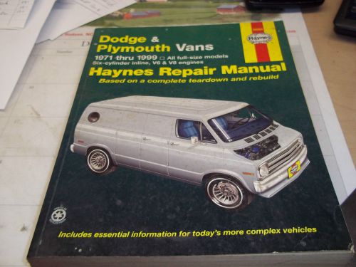 Dodge &amp; plymouth vans 1971-1999 haynes manual