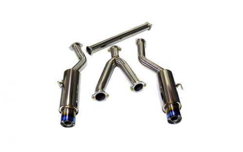 Agency power titanium tip dual catback exhaust for 2008-15 mitsubishi evo x 10