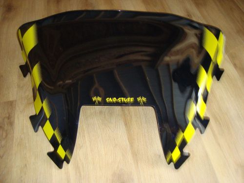 New  ski doo mini z 120 cc windshield  black yellow checker 98 99 00 01 02